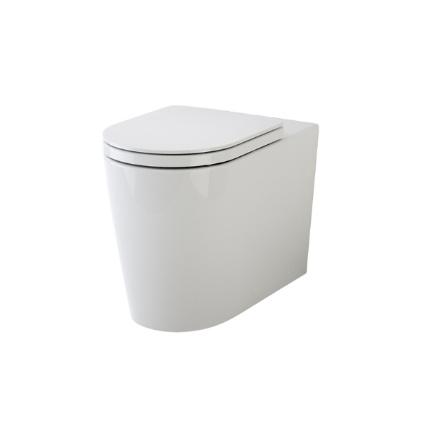 Caroma Liano Cleanflush Invisi Series II Easy Height Wall Faced Suite with Liano Double Flap Seat White (with GermGard) White