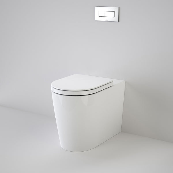 Caroma Liano Cleanflush Invisi Series II Easy Height Wall Faced Suite with Liano Double Flap Seat White (with GermGard) White