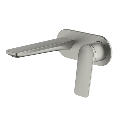 Gareth Ashton Vela Wall Set With 165mm Wall Spout Brushed Nickel