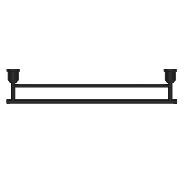 Nero York Double Towel Rail 600mm Matte Black