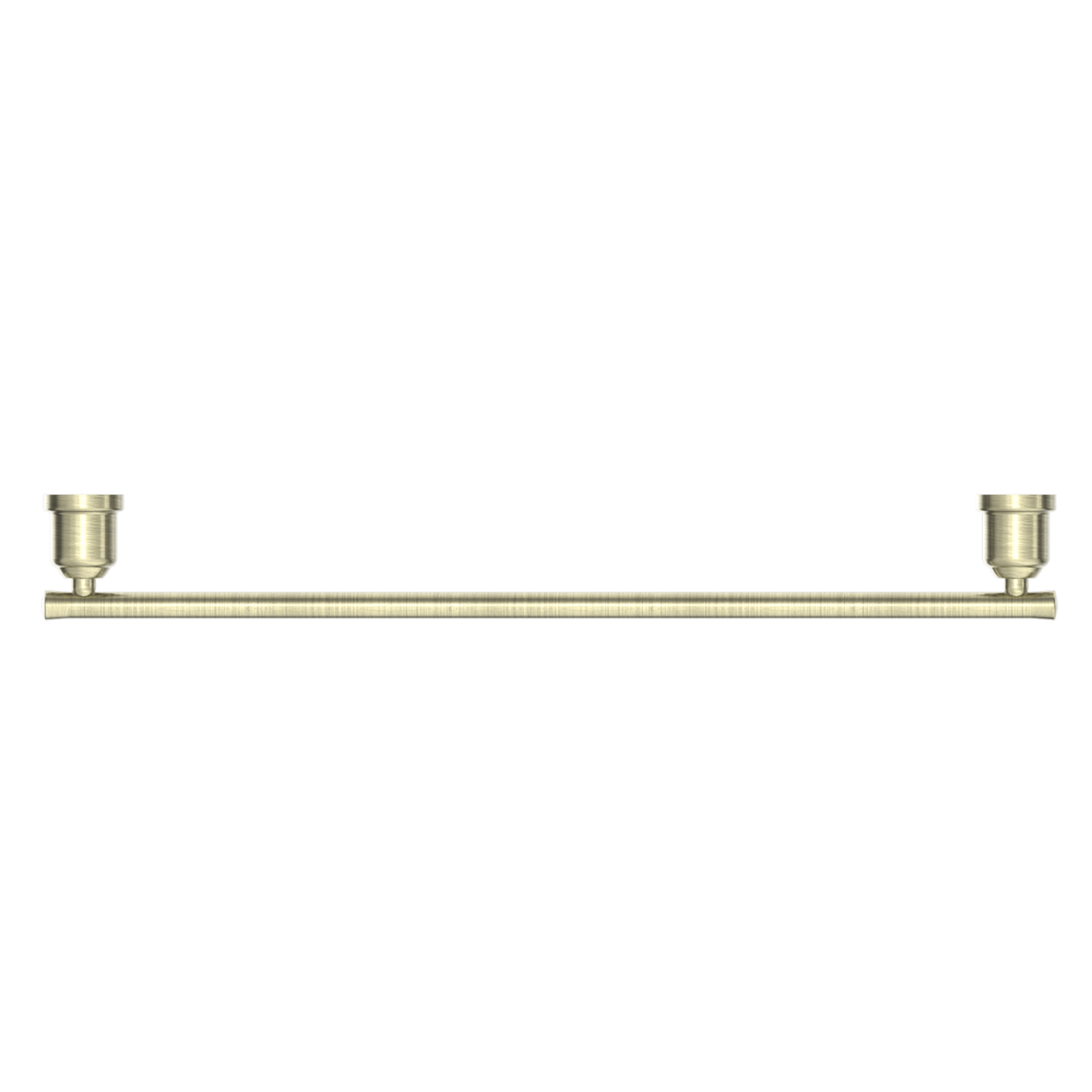 York Single Towel Rail 600mm Aged Brass