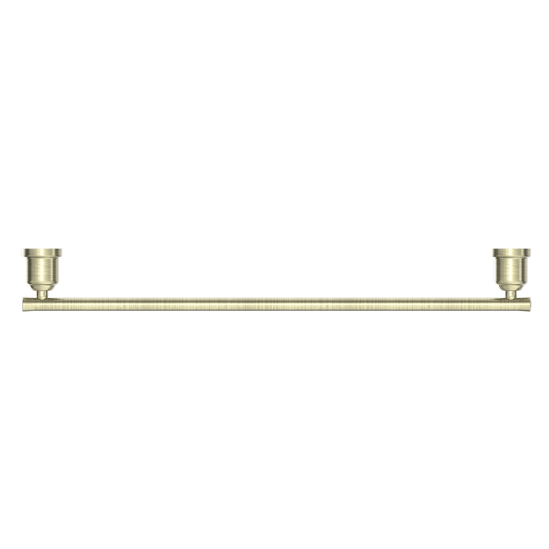 York Single Towel Rail 600mm Aged Brass