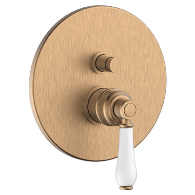 Armando Vicario Provincial Wall Mounted Diverter Mixer Bronze