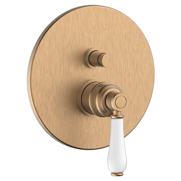 Armando Vicario Provincial Wall Mounted Diverter Mixer Bronze