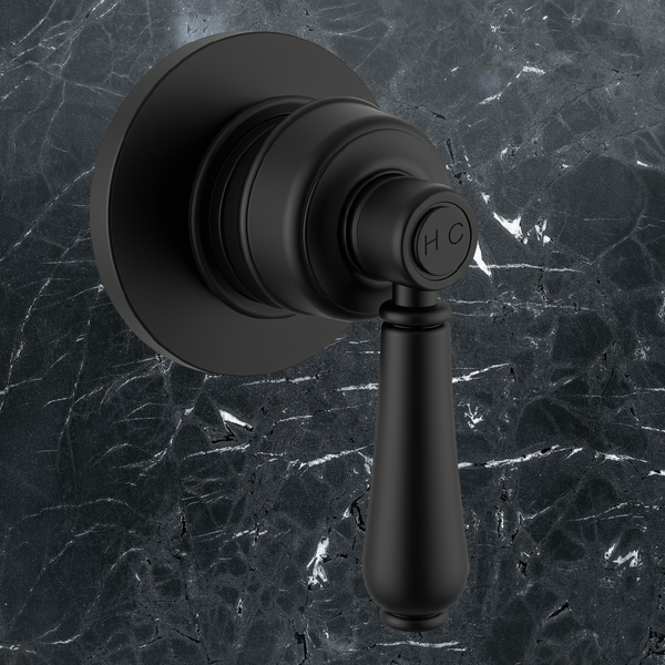 Armando Vicario Provincial Shower Wall Mixer (Trim Kit Only) Black Lead Free