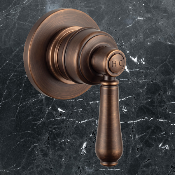 Armando Vicario Provincial Shower Wall Mixer (Trim Kit Only) Natural Brass Lead Free