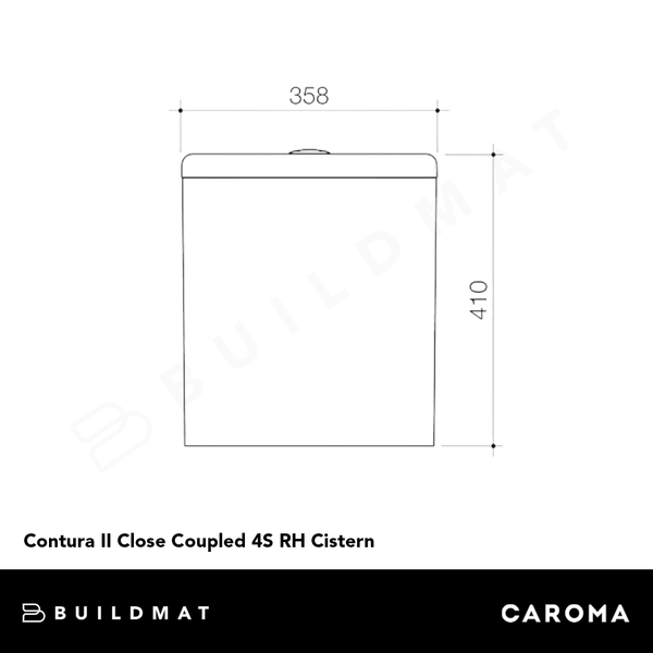 Caroma Contura II Close Coupled 4S RH Cistern Clay