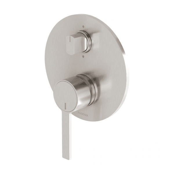 Phoenix Lexi MKII Wall Shower / Bath Diverter Mixer Brushed Nickel