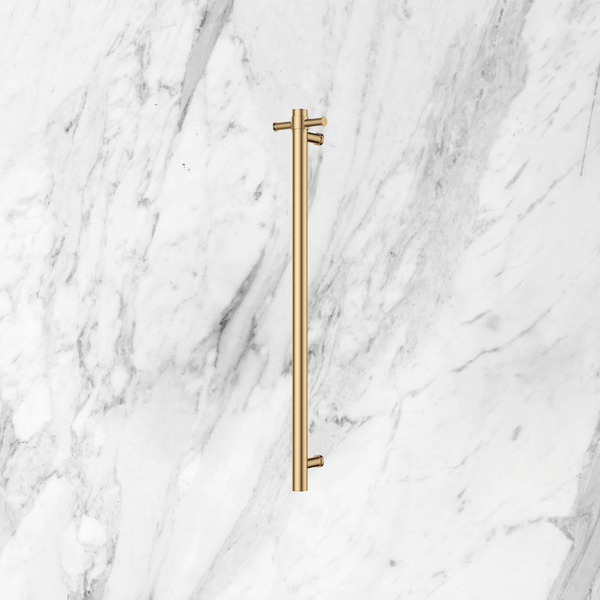 Fienza Isabella Vertical Heated Towel Rail 100 x 900mm Urban Brass