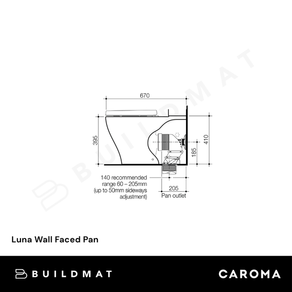 Caroma Luna Wall Faced Pan White