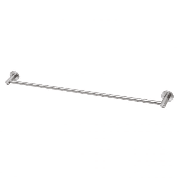 Phoenix Radii SS 316 Single Towel Rail Round Plate 800mm Stainless Steel