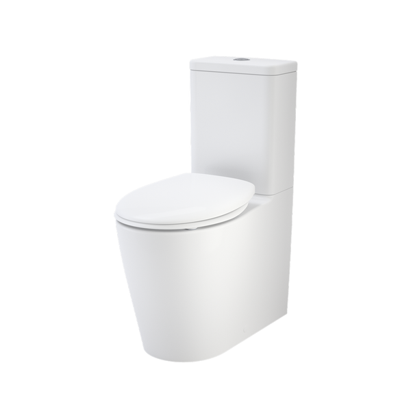 Caroma Care 660 Ambulant Cleanflush Easy Height Bottom Inlet Suite with Double Flap Seat White