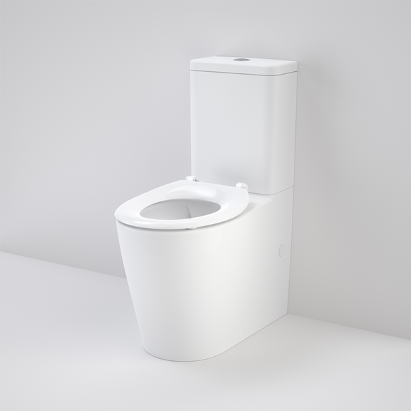 Caroma Care 660 Ambulant Cleanflush Easy Height (Back Entry) Suite with Single Flap Seat White