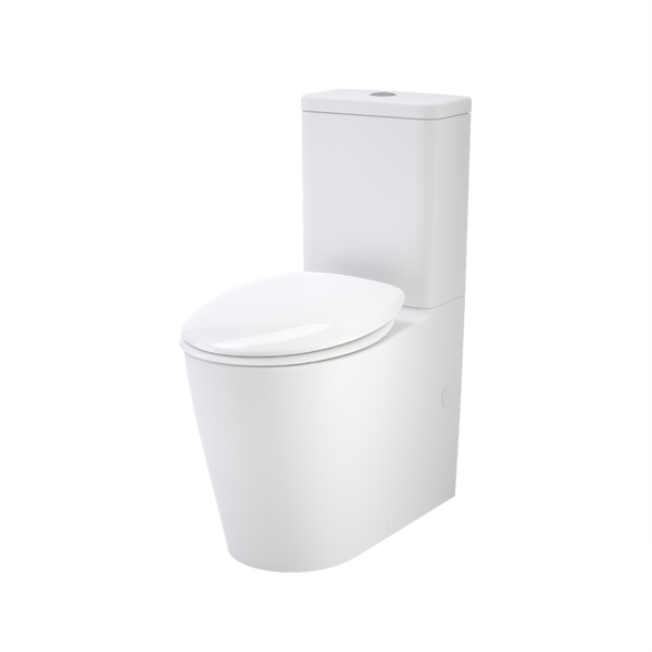 Caroma Care 660 Ambulant Cleanflush Easy Height Bottom Inlet Suite with Double Flap Seat (GermGard) White