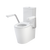 Caroma Care 660 Cleanflush WFCC Easy Height BI Suite with Armrests and Caravelle Single Flap Seat White