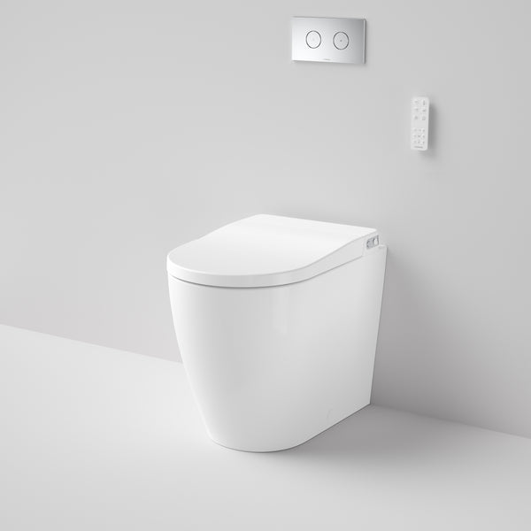 Caroma Urbane II Bidet Cleanflush Invisi Series II Wall Faced Toilet Suite
