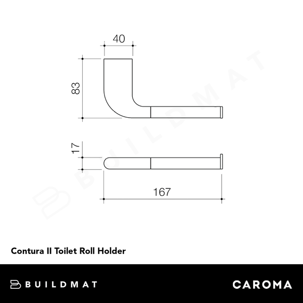 Caroma Contura II Toilet Roll Holder Brushed Nickel