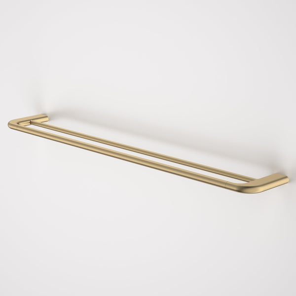 Caroma Contura II 820mm Double Towel Rail Brushed Brass
