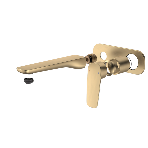 Caroma Contura II Wall Basin/Bath Mixer 180mm (Trim Kit Only) Brushed Brass