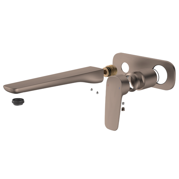 Caroma Contura II Wall Basin/Bath Mixer 220mm Trim Kit Brushed Bronze