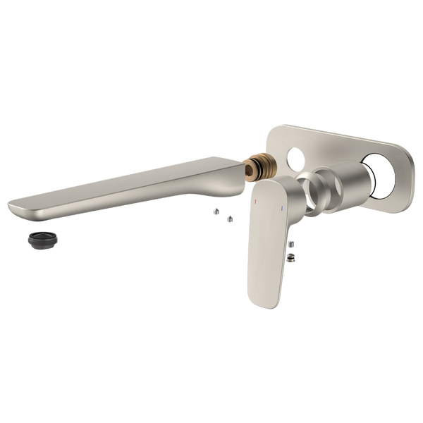 Caroma Contura II Wall Basin/Bath Mixer 220mm (Trim Kit Only) Brushed Nickel Lead Free