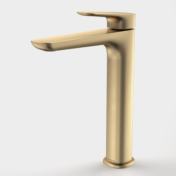 Caroma Contura II Tower Basin Mixer Brushed Brass