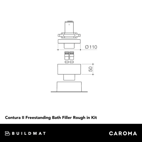 Caroma Contura II Freestanding Bath Filler Rough in Kit