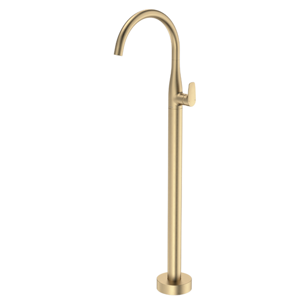 Caroma Contura II Freestanding Bath Filler Brushed Brass
