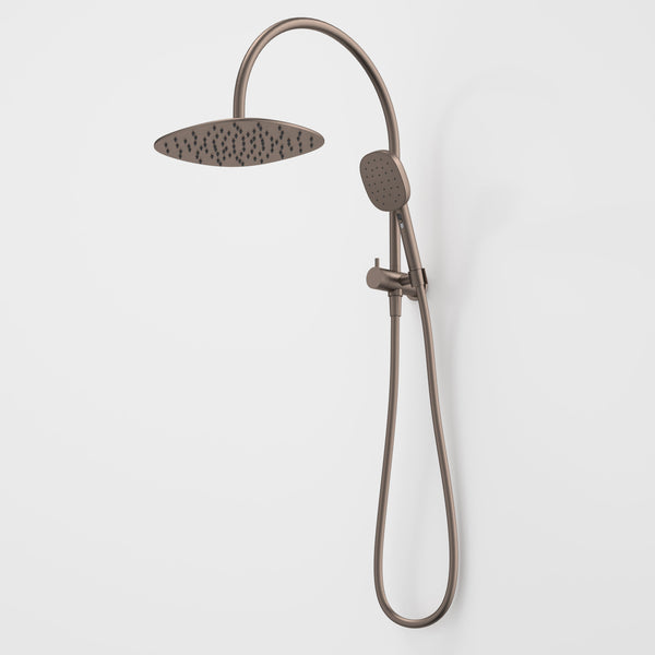 Caroma Contura II Compact Twin Shower Brushed Bronze