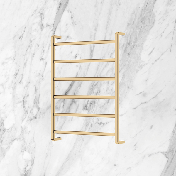 Fienza Tono Heated Towel Rail 600 x 800mm Urban Brass