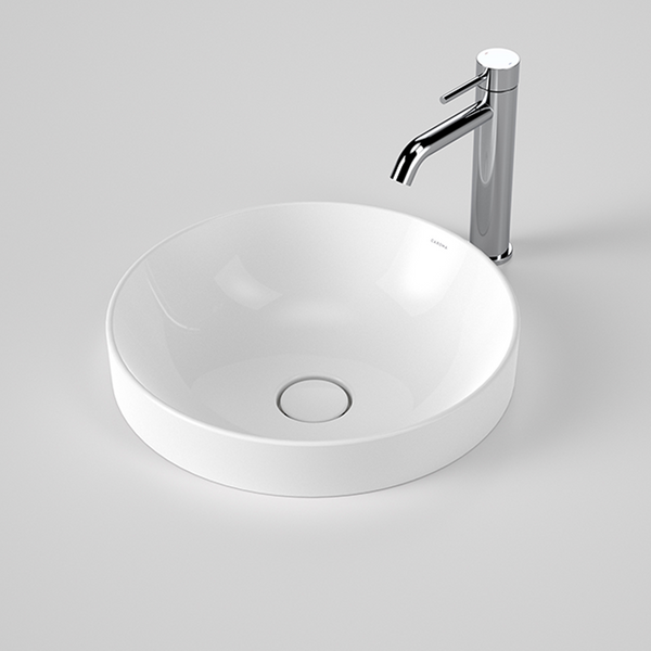 Caroma Liano II 400mm Round Inset Basin Gloss White