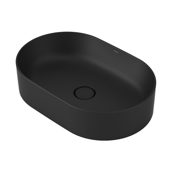 Caroma Liano II 530mm Pill Above Counter Basin Matte Black