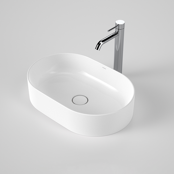 Caroma Liano II 530mm Pill Above Counter Basin Gloss White