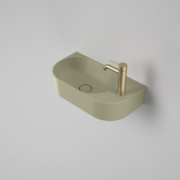 Caroma Liano II Hand Wall Basin Matte Green