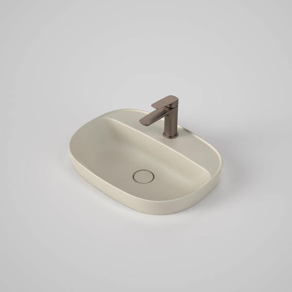 Caroma Contura II 530mm Inset Basin with Tap Landing Matte Clay