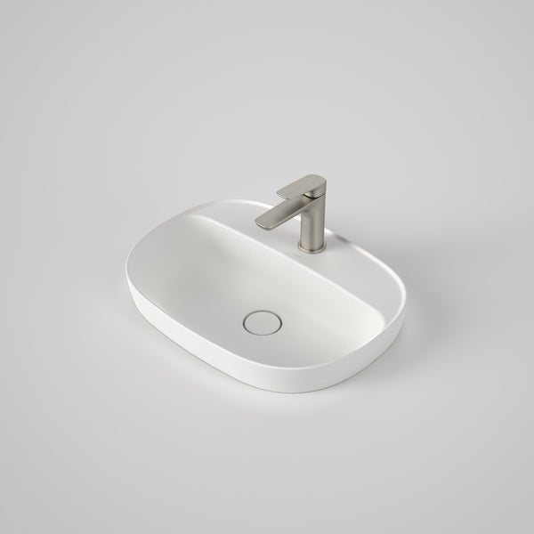 Caroma Contura II 530mm Inset Basin with Tap Landing Matte White