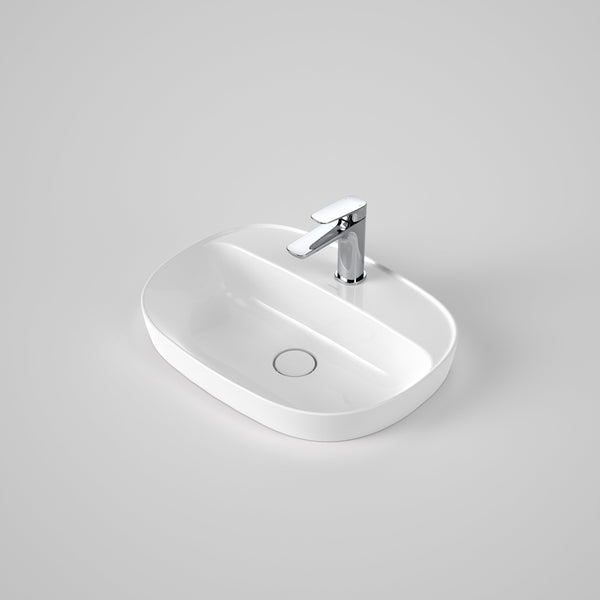 Caroma Contura II 530mm Inset Basin with Tap Landing White