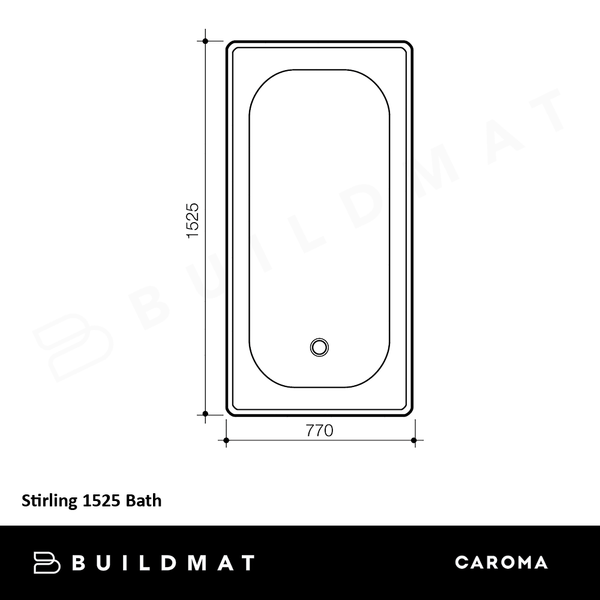 Caroma Stirling 1525 Bath White