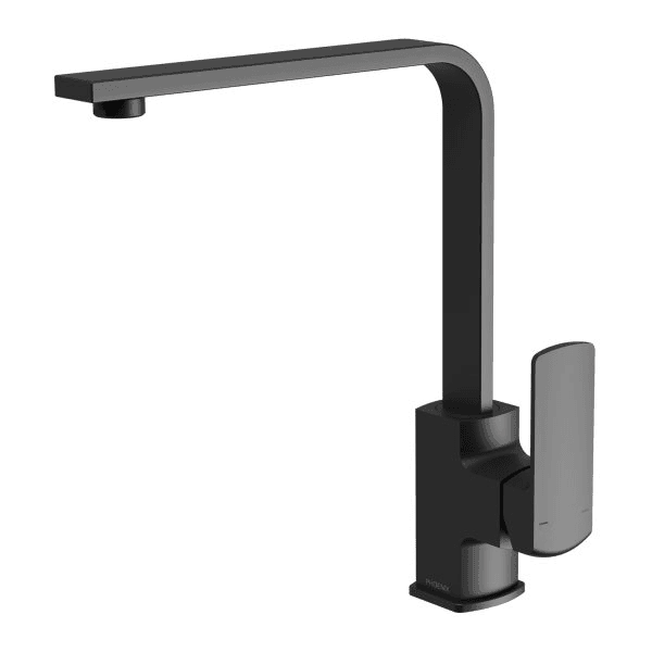 Phoenix Teva Sink Mixer 200mm Squareline Matte Black