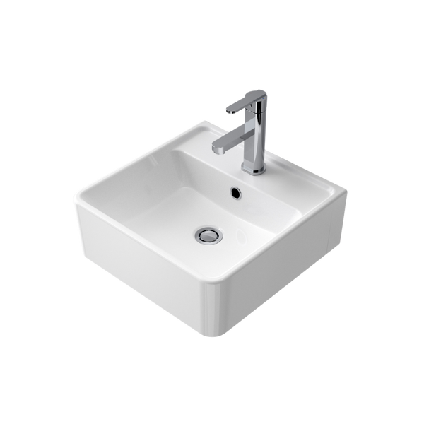 Caroma Carboni II Wall Basin 1 Taphole White