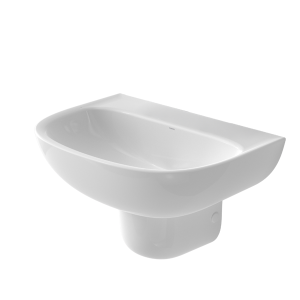 Caroma Care 600 Wall Basin (with GermGard) No Taphole White