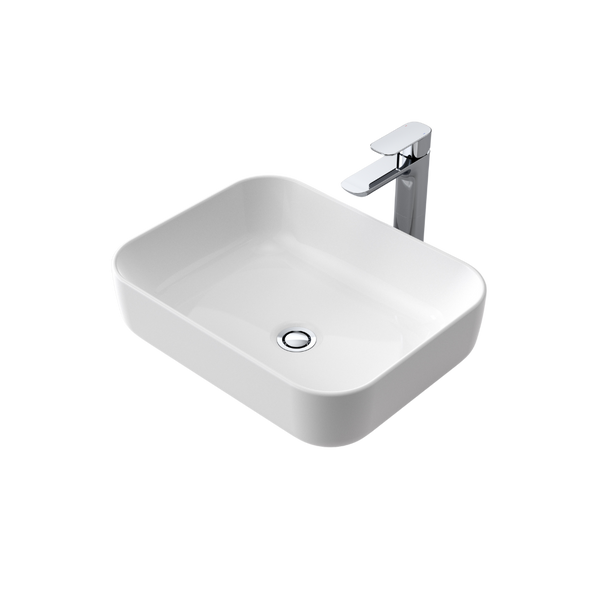 Caroma Tribute 600mm Rectangle Above Counter Basin White