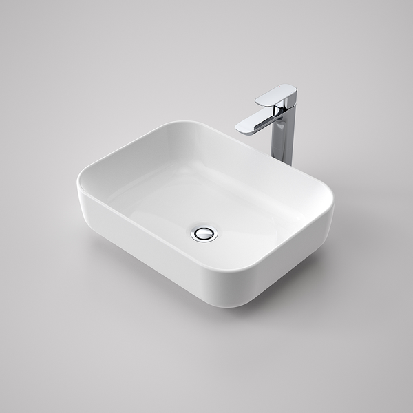 Caroma Tribute 600mm Rectangle Above Counter Basin White