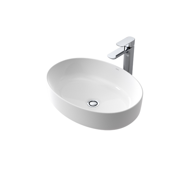Caroma Tribute 510mm Oval Above Counter Basin White