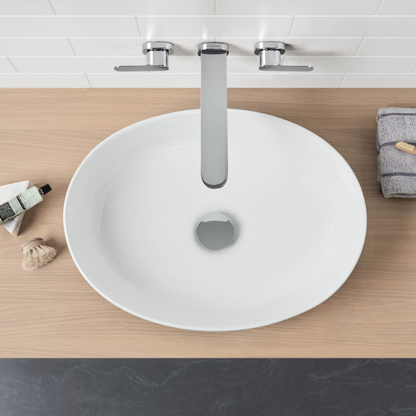 Caroma Tribute 510mm Oval Above Counter Basin White