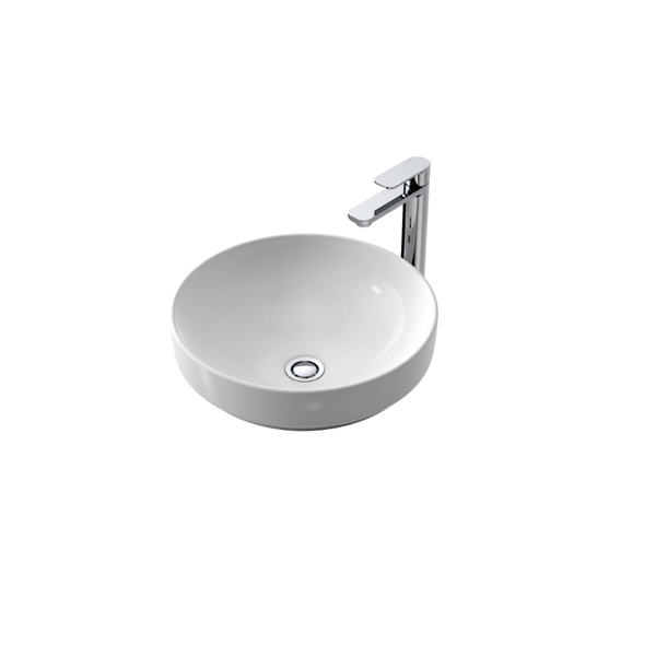 Caroma Tribute Round 405mm Inset Basin No Tap Hole White
