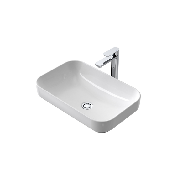 Caroma Tribute Rectangle 530mm Inset Basin (No Tap Hole) White