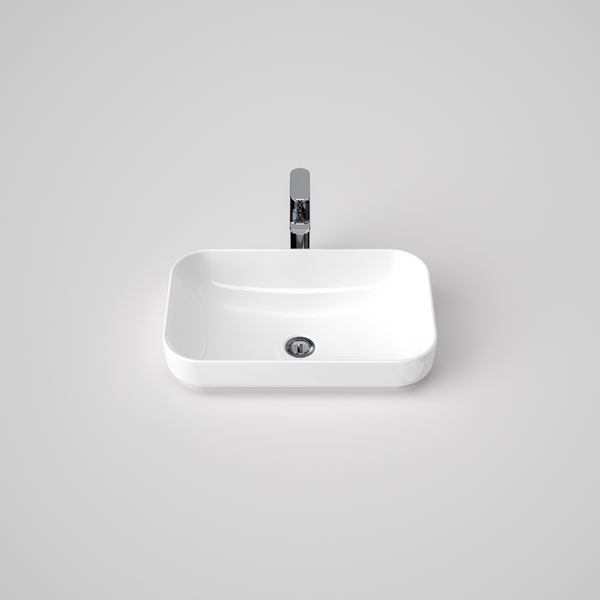 Caroma Tribute Rectangle 530mm Inset Basin (No Tap Hole) White