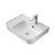 Caroma Tribute Rectangle 600 Left Hand Shelf Wall Basin 1 Taphole with Overflow White