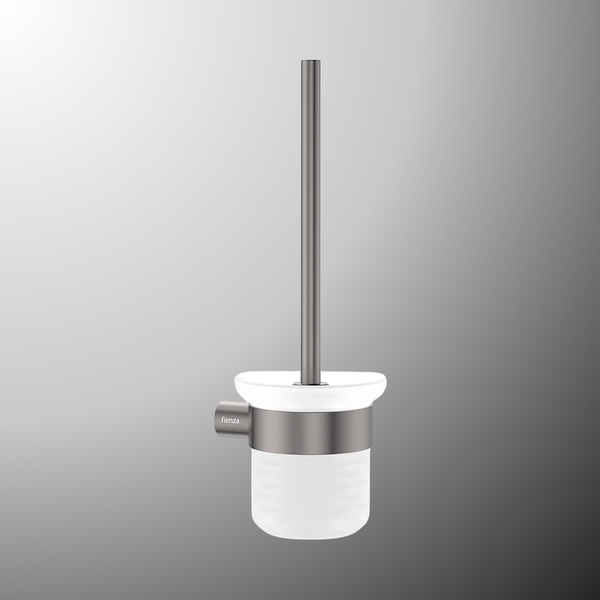 Fienza Empire Slim Toilet Brush & Holder Gunmetal
